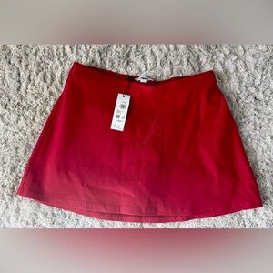 NWT Garage Paris Micro Skort Red Mini Skirt Small